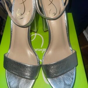 Sam Edelman Sliver Block Heels Size 7.5.